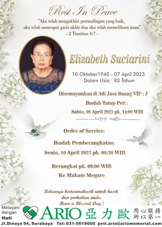 Elizabeth Suciarini first banner