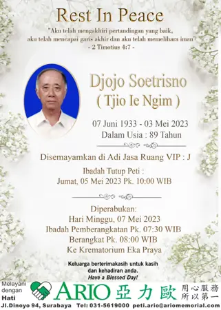 Djojo Soetrisno first banner