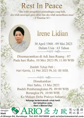 Irene Lidian first banner