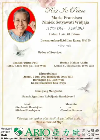 Maria Fransisca first banner