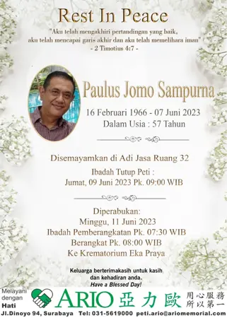 Paulus Jomo Sampurna first banner