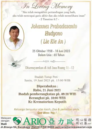 Johannes Prabadasanto Hudyono first banner