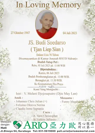 JS. Budi Soedarso first banner