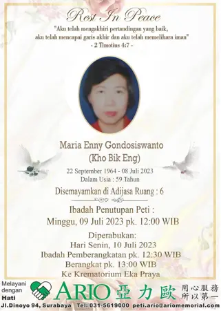 Maria Enny Gondosiswanto first banner