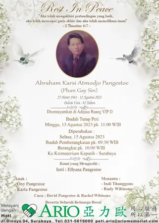 Michael Karsi Atmodjo Pangestoe first banner