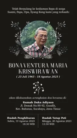 Bona Ventura Maria Kriswirawan first banner