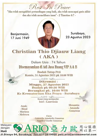 Christian Thio Djiauw Liang first banner