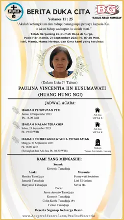 Paulina Vincentia Iin Kusumawati first banner