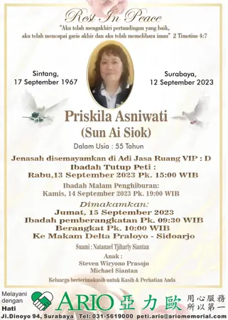 Priskila Asniwati first banner