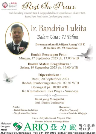 Ir. Bandria Lukita first banner