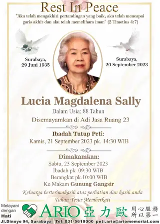 Lucia Magdalena Sally first banner