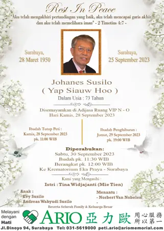 Johanes Susilo first banner