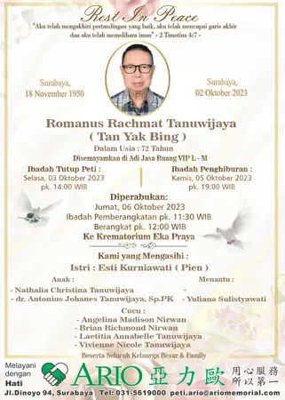 Romanus Rachmat Tanuwijaya first banner