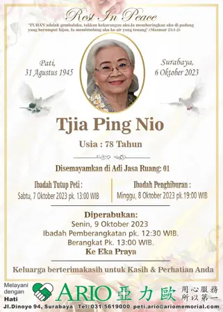 Tjia Ping Nio first banner
