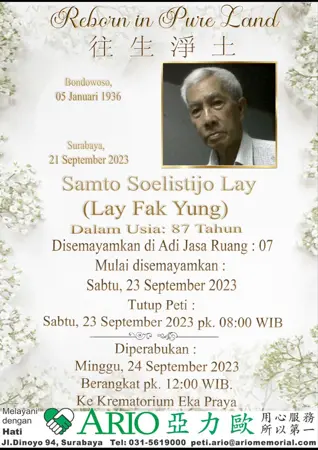 Samto Soelistijo Lay first banner