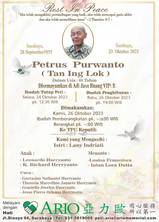 Petrus Purwanto first banner