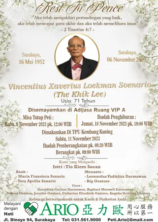 Vincentius Xaverius Loekman Soenario first banner