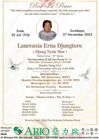 Laurensia Erna Djungtoro first banner