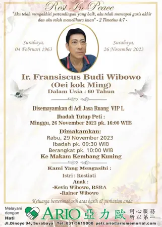 Ir. Fransiscus Budi Wibowo first banner