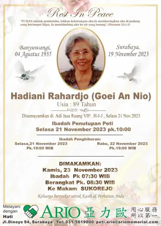 Hadiani Rahardjo first banner