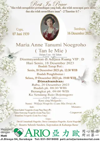 Maria Anne Tanumi Noegroho first banner
