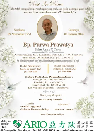 Bp. Purwa Prawatya first banner