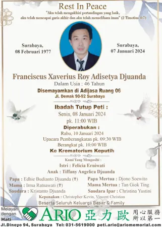 Franciscus Xaverius Roy Adisetya Juanda first banner