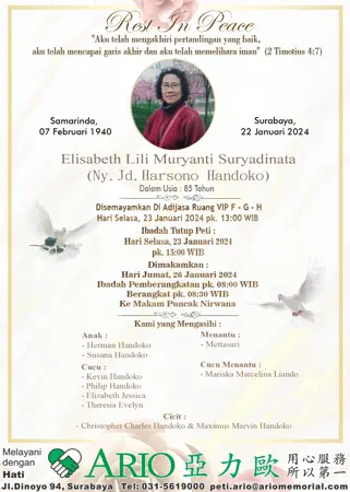 Elisabeth Lili Muryanti Suryadinata first banner