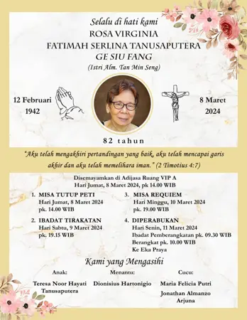 Rosa Virginia Fatimah Serlina Tanusaputera second banner