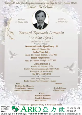 Bernard Djunaedi Lomanto first banner