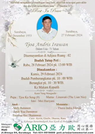 Tjoa Andris Irawan first banner