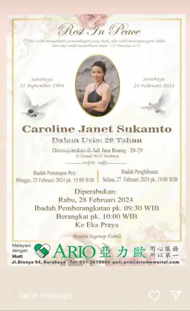 Caroline Janet Sukamto first banner