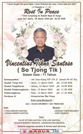 Vincentius Tikno Santoso first banner