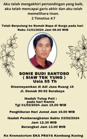 Sonie Budi Santoso first banner