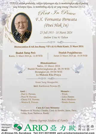 F.X. Fernanta Perwata first banner