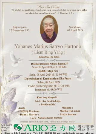 Yohanes Matius Satryo Hartono first banner