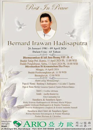 Bernard Irawan Hadisaputra first banner