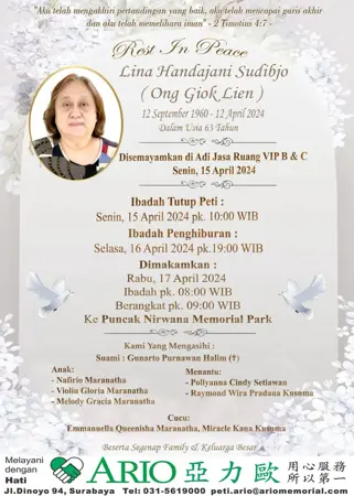 Lina Handajani Sudibjo first banner