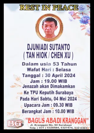 Djuniadi Sutanto first banner