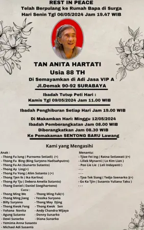 Tan Anita Hartati first banner