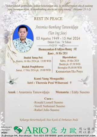 Antonius Bambang Tanuwidjaja first banner