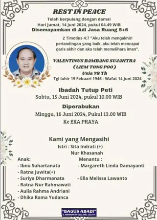 Valentinus Bambang Sujahtra first banner