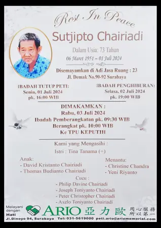 Sutjipto Chairiadi first banner