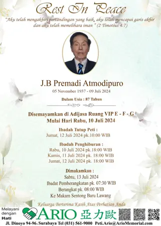 J.B Premadi Atmodipuro second banner
