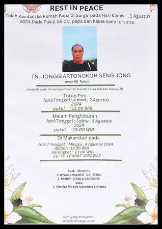 TN. Jonggiartonokoh Seng Jong first banner