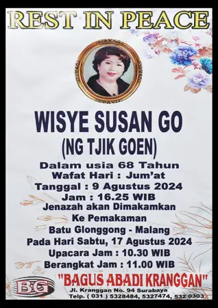 Wisye Susan Go first banner