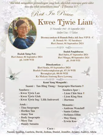 Kwee Tjwie Lian first banner