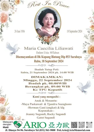 Maria Caecilia Liliawati first banner