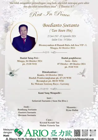 Boedianto Soetanto first banner
