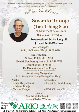 Susanto Tanojo first banner